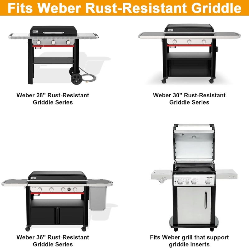 BBQ Future Griddle Warming Rack for Weber Slate 36 30 28 Inch Rust-Resistant Griddle, Stainless Steel Grill Warming Rack for Blackstone 17 22 28 36 Inch Charbroil Camp Chef and Most Flattop Griddle Accessories - Image 4